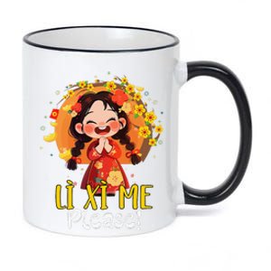 Happy Tet Chuc Mung Nam Moi 2025 Li Xi Me Please 11oz Black Color Changing Mug