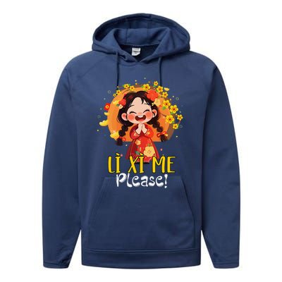 Happy Tet Chuc Mung Nam Moi 2025 Li Xi Me Please Performance Fleece Hoodie