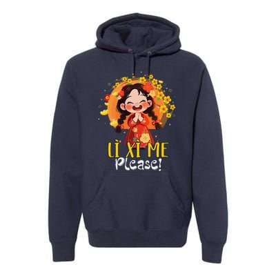 Happy Tet Chuc Mung Nam Moi 2025 Li Xi Me Please Premium Hoodie