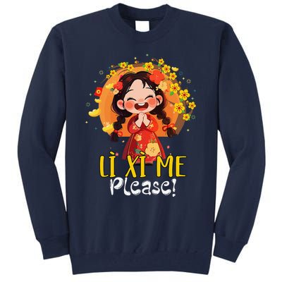 Happy Tet Chuc Mung Nam Moi 2025 Li Xi Me Please Tall Sweatshirt