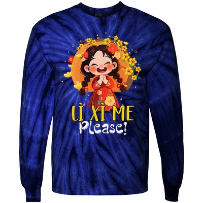 Happy Tet Chuc Mung Nam Moi 2025 Li Xi Me Please Tie-Dye Long Sleeve Shirt