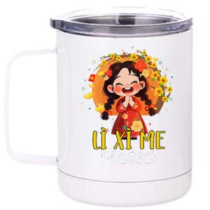 Happy Tet Chuc Mung Nam Moi 2025 Li Xi Me Please 12 oz Stainless Steel Tumbler Cup