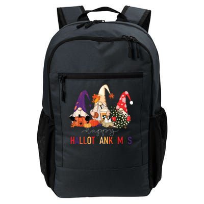 Halloween Thanksgiving Christmas Happy Hallothanksmas Gnomes Daily Commute Backpack