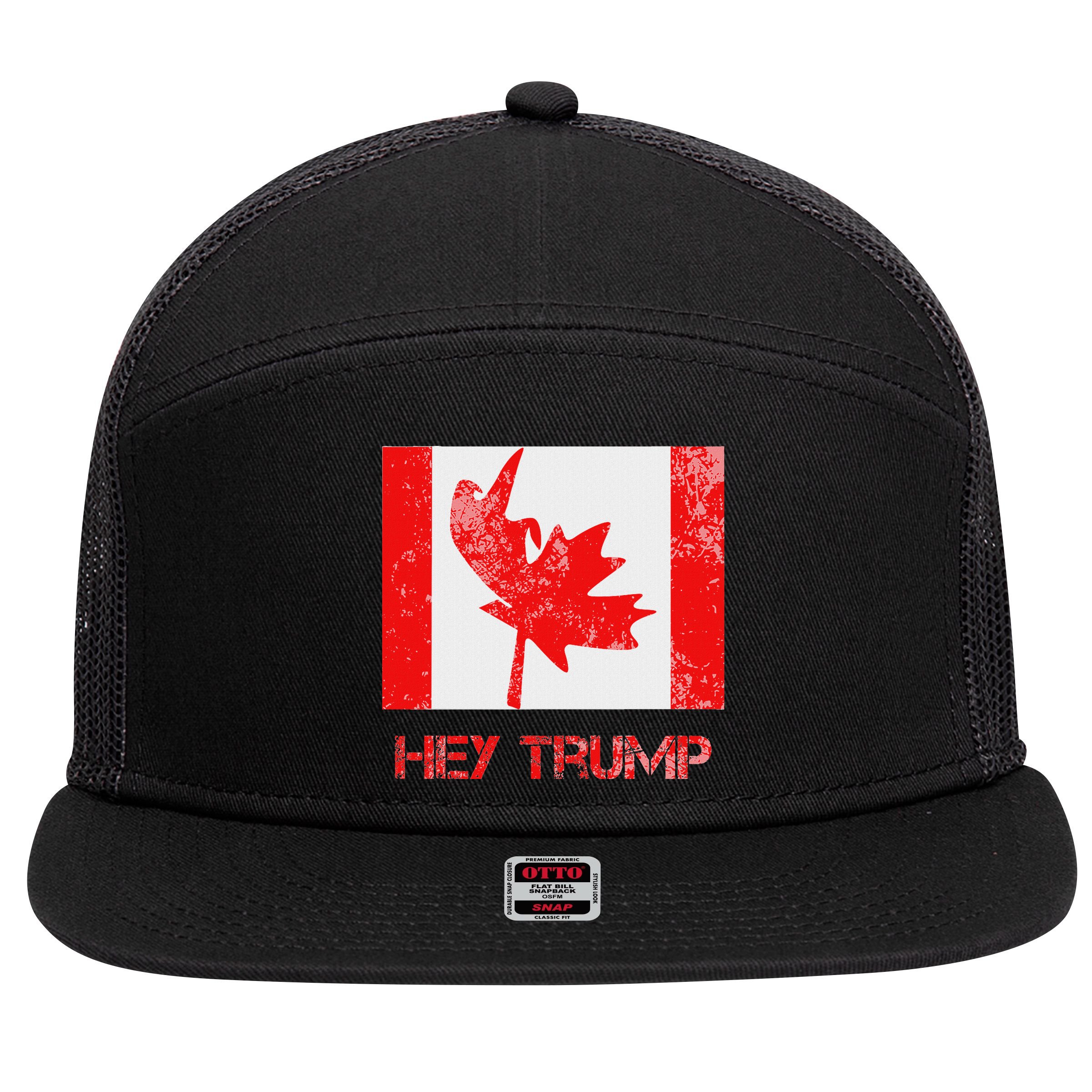 Hey Trump Canada 7 Panel Mesh Trucker Snapback Hat