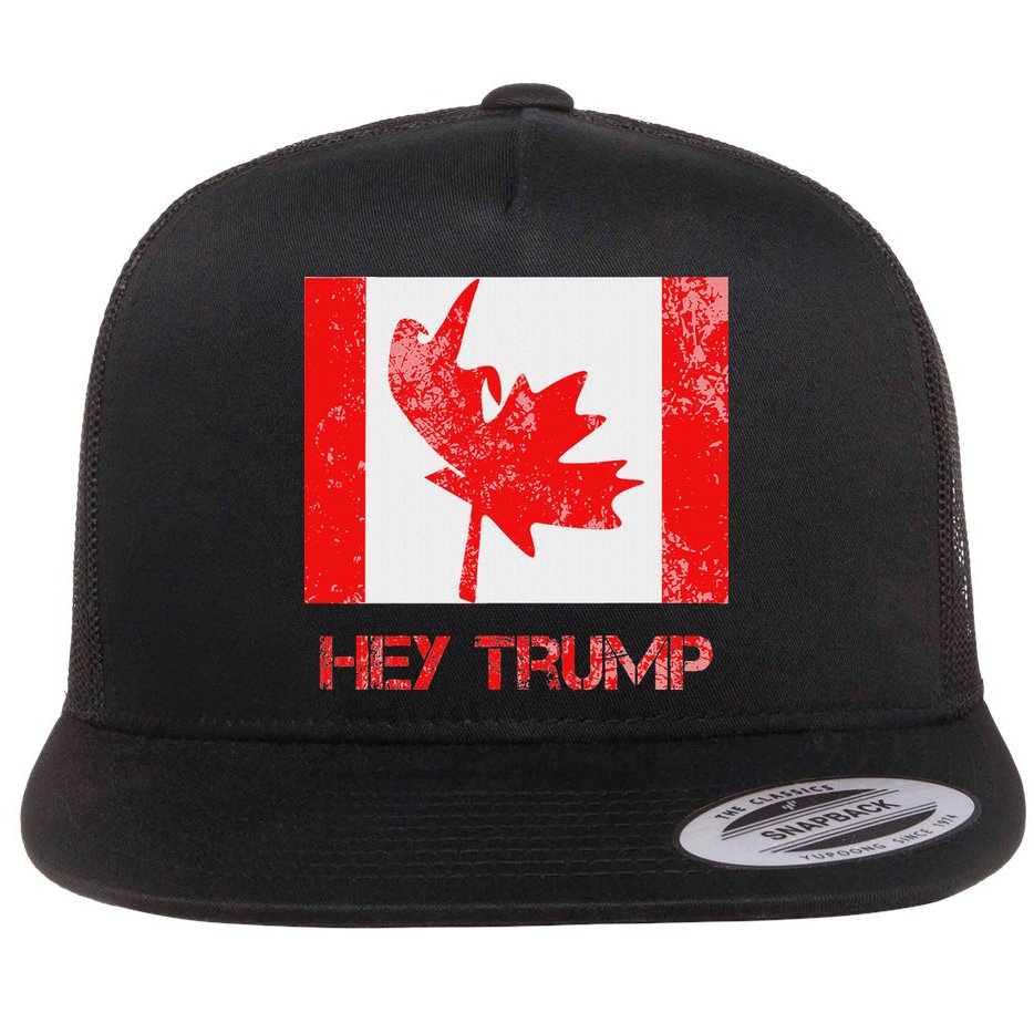Hey Trump Canada Flat Bill Trucker Hat