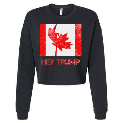 Hey Trump Canada Cropped Pullover Crew
