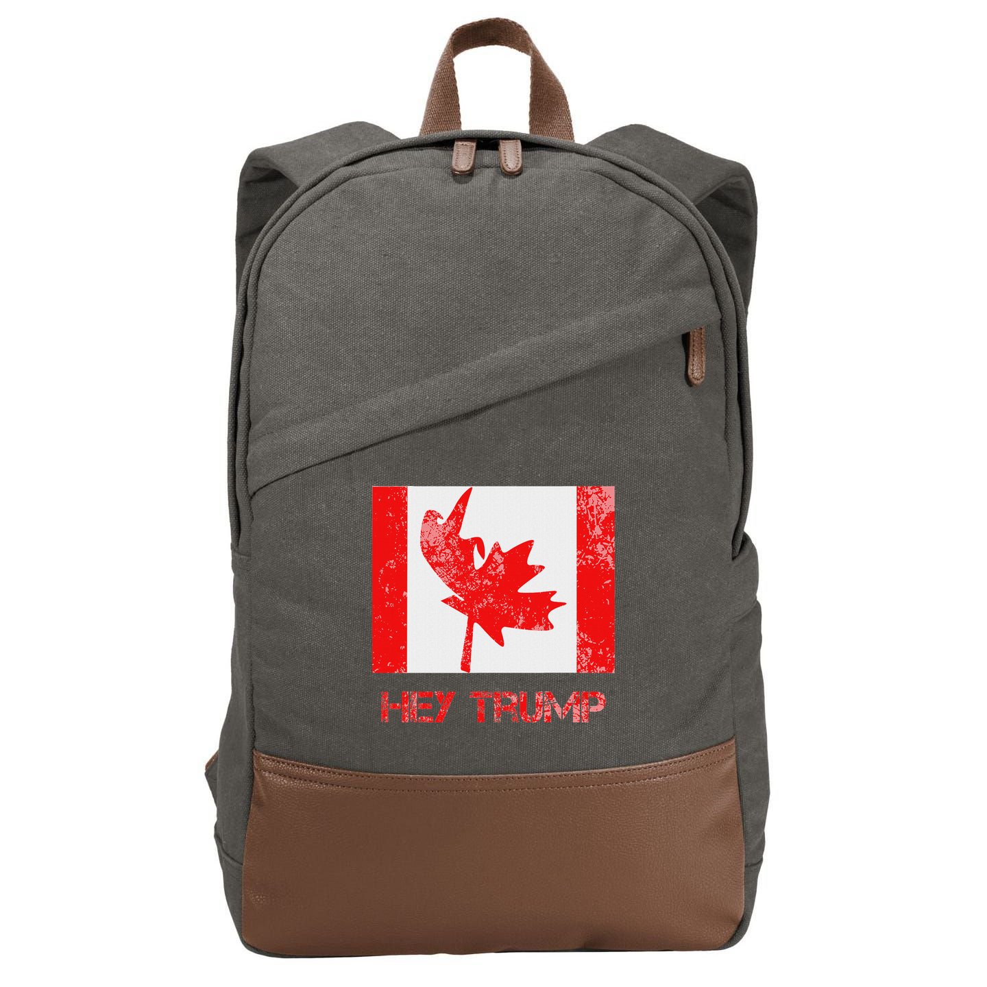 Hey Trump Canada Cotton Canvas Backpack