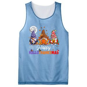 Halloween Thanksgiving Christmas Happy HalloThanksMas Gnomes Mesh Reversible Basketball Jersey Tank