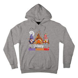 Halloween Thanksgiving Christmas Happy HalloThanksMas Gnomes Tall Hoodie