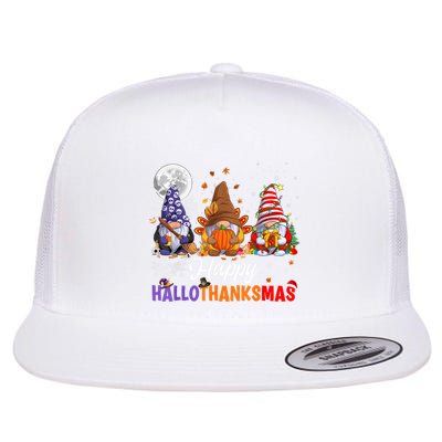 Halloween Thanksgiving Christmas Happy HalloThanksMas Gnomes Flatbill Hat