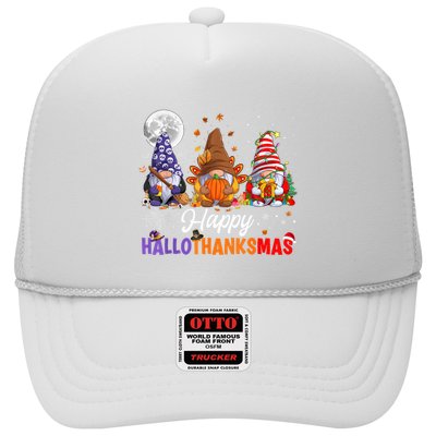Halloween Thanksgiving Christmas Happy HalloThanksMas Gnomes Trucker Hat