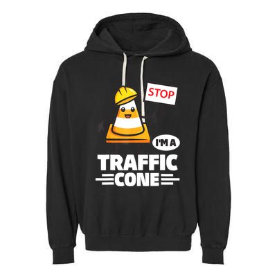 Halloween Traffic Cone Costume IM A Traffic Cone Garment-Dyed Fleece Hoodie