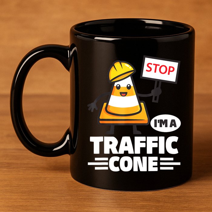 Halloween Traffic Cone Costume IM A Traffic Cone 11oz C Handle Ceramic Mug