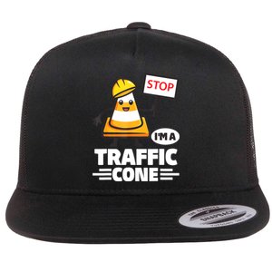 Halloween Traffic Cone Costume IM A Traffic Cone Flat Bill Trucker Hat