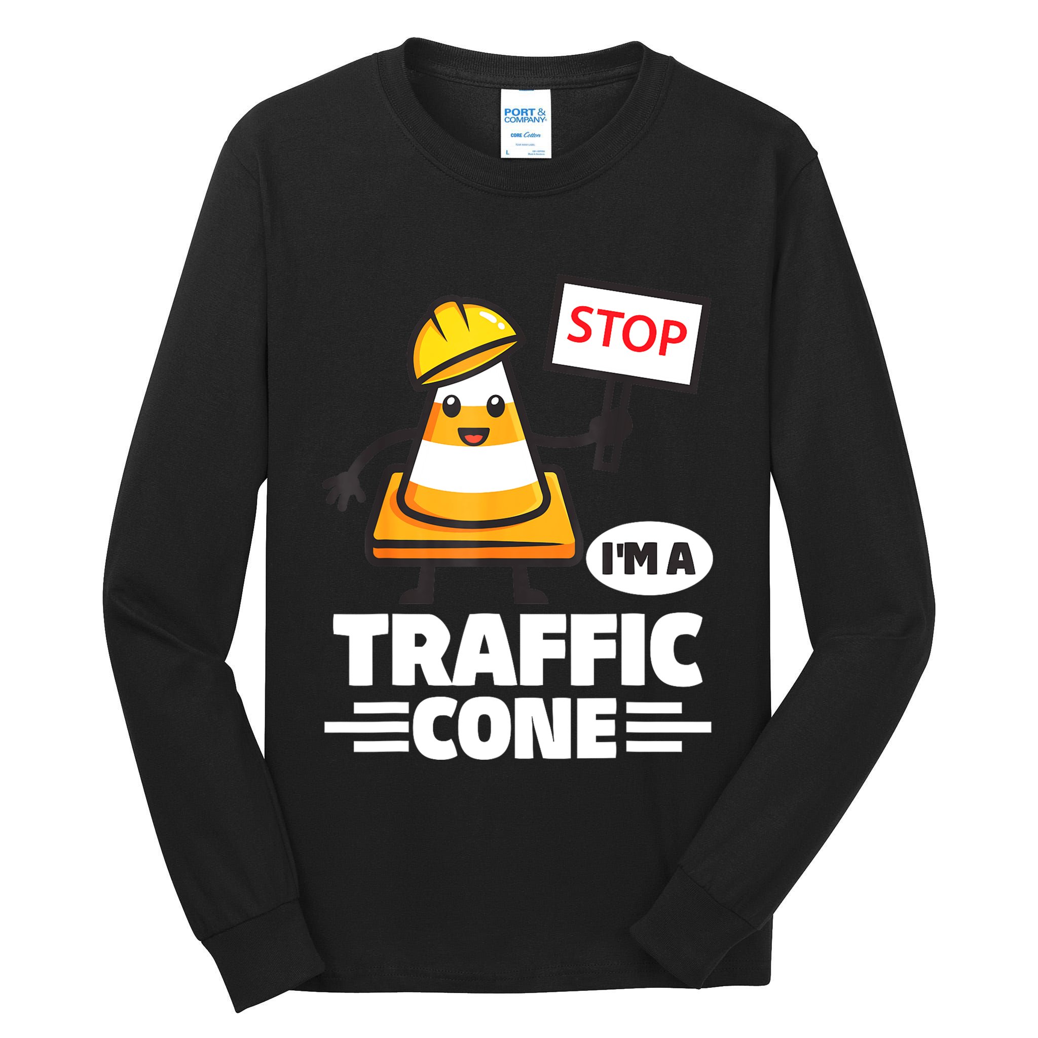 Halloween Traffic Cone Costume IM A Traffic Cone Tall Long Sleeve T-Shirt