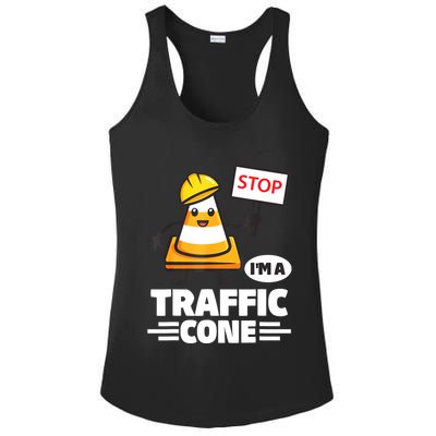 Halloween Traffic Cone Costume IM A Traffic Cone Ladies PosiCharge Competitor Racerback Tank