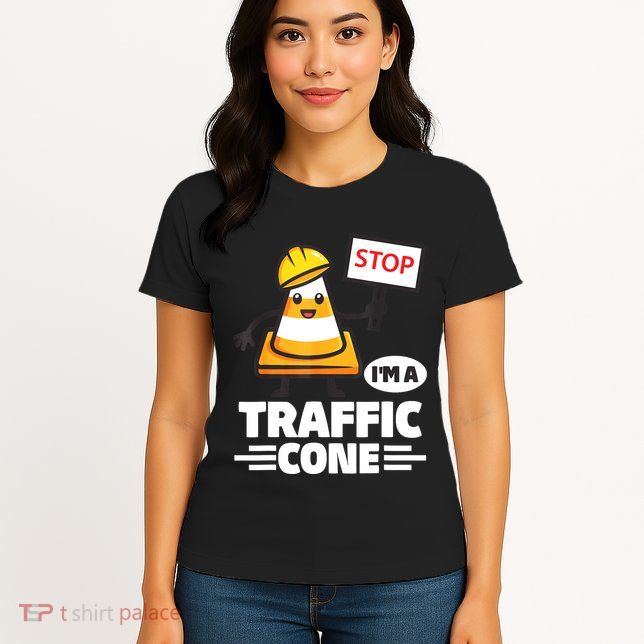 Halloween Traffic Cone Costume IM A Traffic Cone Womens T-Shirt