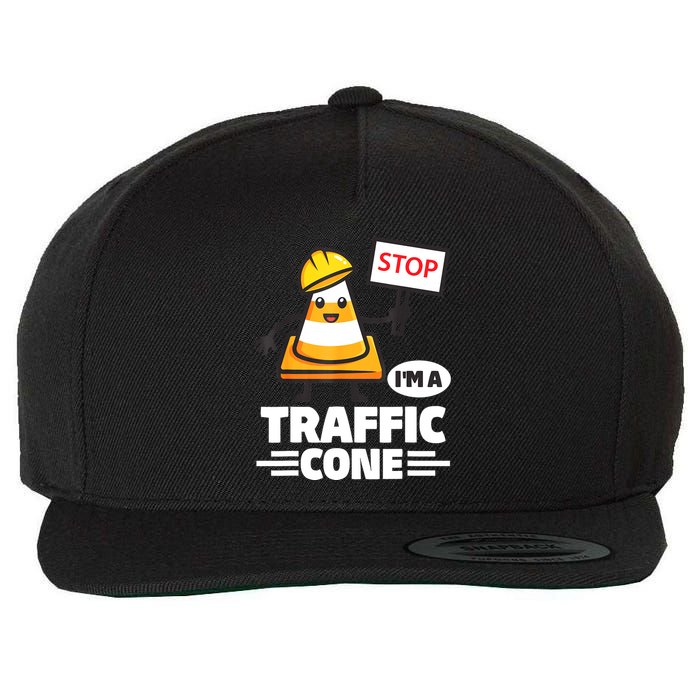 Halloween Traffic Cone Costume IM A Traffic Cone Wool Snapback Cap