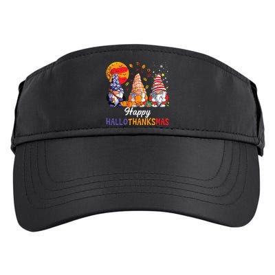 Halloween Thanksgiving Christmas Happy Hallothanksmas Gnomes Adult Drive Performance Visor