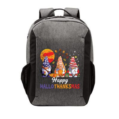 Halloween Thanksgiving Christmas Happy Hallothanksmas Gnomes Vector Backpack