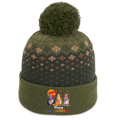 Halloween Thanksgiving Christmas Happy Hallothanksmas Gnomes The Baniff Cuffed Pom Beanie