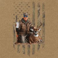 Hunting Trump Camouflage Usa Flag Deer Hunting Season Maga Cotton Canvas Backpack