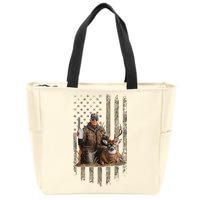 Hunting Trump Camouflage Usa Flag Deer Hunting Season Maga Zip Tote Bag