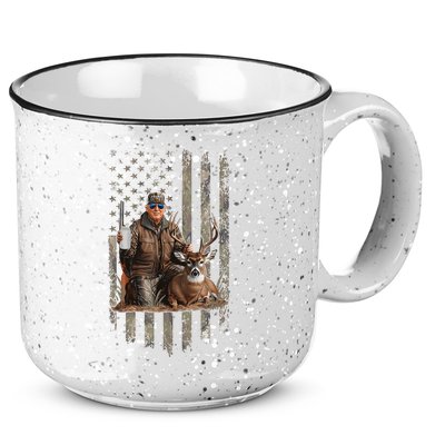 Hunting Trump Camouflage Usa Flag Deer Hunting Season Maga 15oz Campfire Ceramic Mug