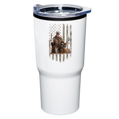 Hunting Trump Camouflage Usa Flag Deer Hunting Season Maga Tumbler