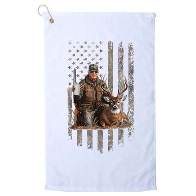 Hunting Trump Camouflage Usa Flag Deer Hunting Season Maga Golf Towel