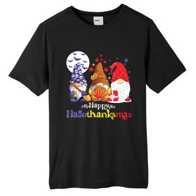 Halloween Thanksgiving Christmas Happy Hallothanksmas Gnomes Tall Fusion ChromaSoft Performance T-Shirt