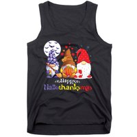 Halloween Thanksgiving Christmas Happy Hallothanksmas Gnomes Tank Top