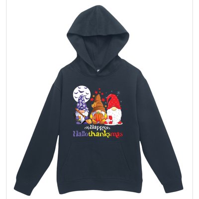 Halloween Thanksgiving Christmas Happy Hallothanksmas Gnomes Urban Pullover Hoodie