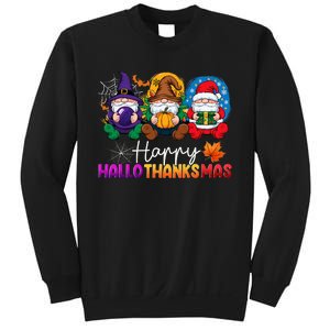 Halloween Thanksgiving Christmas Happy Hallothanksmas Gnomes Sweatshirt