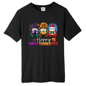 Halloween Thanksgiving Christmas Happy Hallothanksmas Gnomes Tall Fusion ChromaSoft Performance T-Shirt