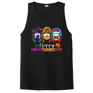 Halloween Thanksgiving Christmas Happy Hallothanksmas Gnomes PosiCharge Competitor Tank