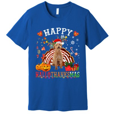 Halloween Thanksgiving Christmas Poodle Crossbreed Xmas Cute Gift Premium T-Shirt