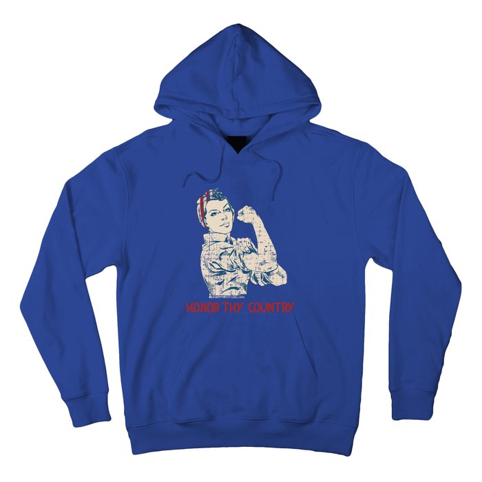 Honor Thy Country American Independence Usa Freedom Cool Gift Hoodie