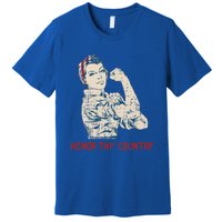 Honor Thy Country American Independence Usa Freedom Cool Gift Premium T-Shirt