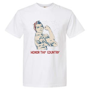 Honor Thy Country American Independence Usa Freedom Cool Gift Garment-Dyed Heavyweight T-Shirt