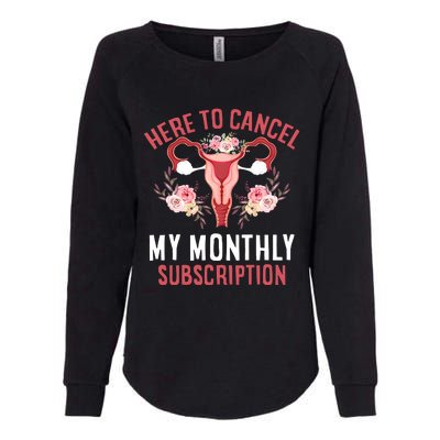 Here To Cancel My Monthly Subscription Womens California Wash Sweatshirt