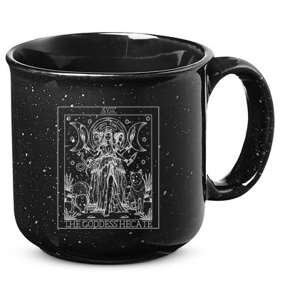 Hecate Tarot Card Triple Moon Goddess Witch Wiccan Pagan Cute Gift 15oz Campfire Ceramic Mug