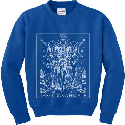 Hecate Tarot Card Triple Moon Goddess Witch Wiccan Pagan Cute Gift Kids Sweatshirt