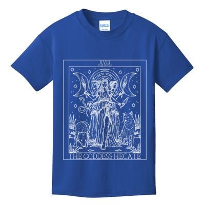 Hecate Tarot Card Triple Moon Goddess Witch Wiccan Pagan Cute Gift Kids T-Shirt