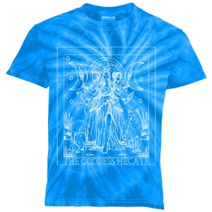 Hecate Tarot Card Triple Moon Goddess Witch Wiccan Pagan Cute Gift Kids Tie-Dye T-Shirt