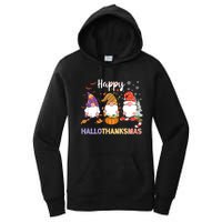 Halloween Thanksgiving Christmas Happy Hallothanksmas Gnomes Women's Pullover Hoodie