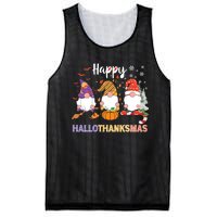 Halloween Thanksgiving Christmas Happy Hallothanksmas Gnomes Mesh Reversible Basketball Jersey Tank