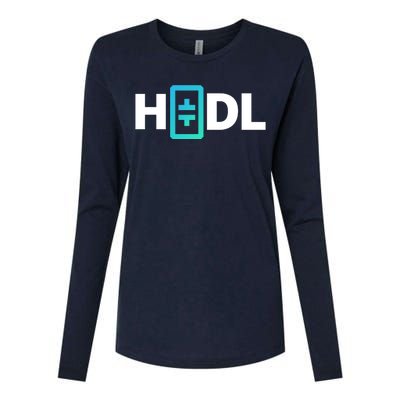 HODL Theta Crypto, Theta Logo, DeFi Theta Crypto, HODL Theta Womens Cotton Relaxed Long Sleeve T-Shirt