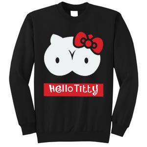 Hello Titty Cute Cat Boobs Butts Funny Meme Funny Mother’s Day Sweatshirt