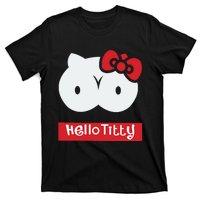 Hello Titty Cute Cat Boobs Butts Funny Meme Funny Mother’s Day T-Shirt